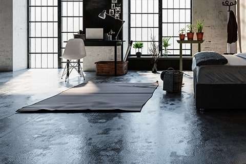 Полимерный пол с эффектом коврового покрытия